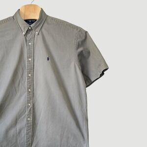 Ralph Lauren Blake Men's Short Sleeve Button Down Shirt Khaki XL